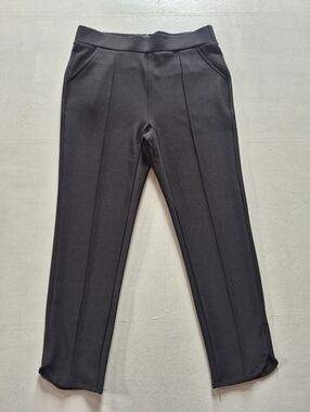 R. Sofia Ponte Pants Pull-on Stretch Work Leggings, Curved Ankle Hem